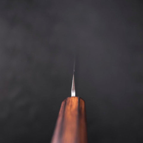 Yanagiba AUS-8 Polished Sumi Urushi Handle 210mm-[Musashi]-[Japanese-Kitchen-Knives]