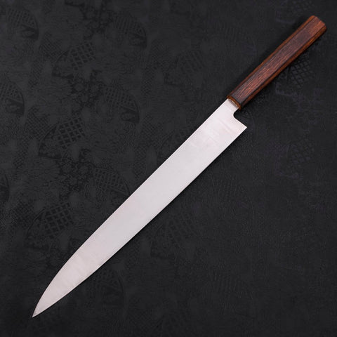 Yanagiba AUS-8 Polished Sumi Urushi Handle 300mm-[Musashi]-[Japanese-Kitchen-Knives]