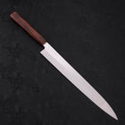 Yanagiba AUS-8 Polished Sumi Urushi Handle 300mm-[Musashi]-[Japanese-Kitchen-Knives]