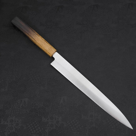 Yanagiba AUS-8 Polished Yaki Urushi Handle 270mm-[Musashi]-[Japanese-Kitchen-Knives]