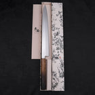 Yanagiba AUS-8 Polished Yaki Urushi Handle 300mm (11.8”)-[Musashi]-[Japanese-Kitchen-Knives]