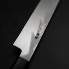 Yanagiba Blue Steel #1 Suminagashi Buffalo Ebony Handle With Sheath 270mm (10.6”)-[Musashi]-[Japanese-Kitchen-Knives]