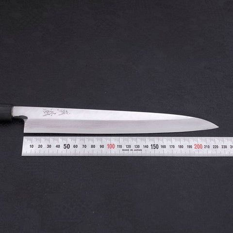 Yanagiba Blue Steel #2 Damascus Shitan Handle 240mm (9.4”)-[Musashi]-[Japanese-Kitchen-Knives]