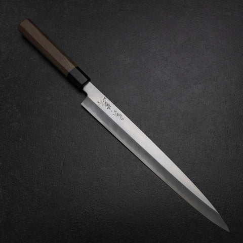 Yanagiba Blue Steel #2 Kasumi Walnut Handle 300mm (11.8”)-[Musashi]-[Japanese-Kitchen-Knives]
