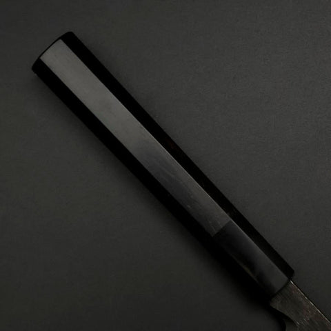 Yanagiba Blue Steel #2 Kurouchi Buffalo Ebony Handle 240mm (9.4”)-[Musashi]-[Japanese-Kitchen-Knives]