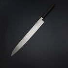 Yanagiba Blue Steel #2 Kurouchi Buffalo Ebony Handle 290mm (11.4”)-[Musashi]-[Japanese-Kitchen-Knives]