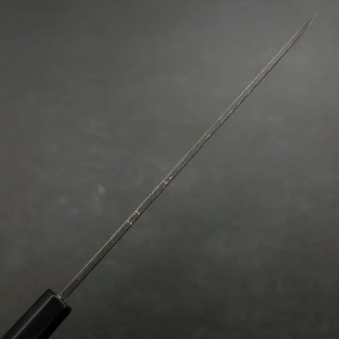 Yanagiba Blue Steel #2 Kurouchi Chokin Sakura-Fuji Buffalo Ebony Handle 210mm (8.3”)-[Musashi]-[Japanese-Kitchen-Knives]