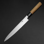 Yanagiba Blue Steel #2 Kurouchi Tsuchime Cherry Handle 200mm-[Musashi]-[Japanese-Kitchen-Knives]