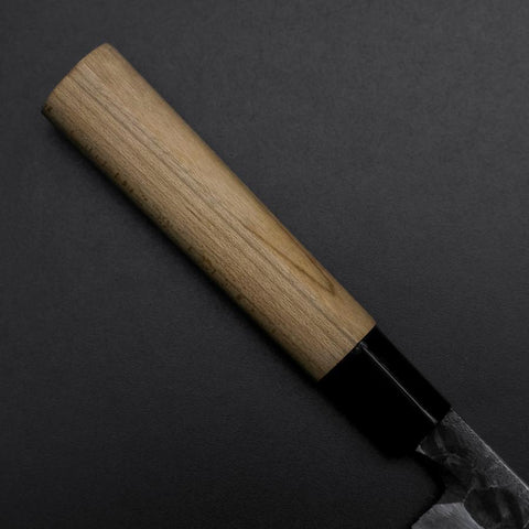 Yanagiba Blue Steel #2 Kurouchi Tsuchime Cherry Handle 200mm-[Musashi]-[Japanese-Kitchen-Knives]