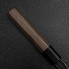 Yanagiba Blue Steel #2 Kurouchi Tsuchime Walnut Handle 165mm-[Musashi]-[Japanese-Kitchen-Knives]