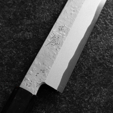 Yanagiba Blue Steel #2 Nashiji Buffalo Walnut Handle 270mm (10.6”)-[Musashi]-[Japanese-Kitchen-Knives]
