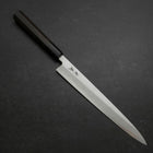 Yanagiba Blue Steel #2 Suminagashi Buffalo Ebony Handle 240mm (9.4”)-[Musashi]-[Japanese-Kitchen-Knives]