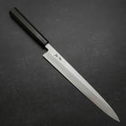 Yanagiba Blue Steel #2 Suminagashi Buffalo Ebony Handle 270mm (10.6”)-[Musashi]-[Japanese-Kitchen-Knives]
