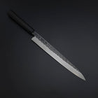 Yanagiba Blue Steel #2 Tsuchime Kurouchi Buffalo Ebony Handle 260mm-[Musashi]-[Japanese-Kitchen-Knives]