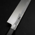 Yanagiba Blue Steel #1 Suminagashi Buffalo Ebony Handle With Sheath 330mm-[Musashi]-[Japanese-Kitchen-Knives]