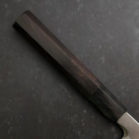 Yanagiba Blue Steel #2 Damascus Buffalo Ebony Handle 210mm-[Musashi]-[Japanese-Kitchen-Knives]