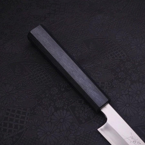 Yanagiba Blue Steel #2 Kasumi Dark-Blue Urushi Handle 210mm-[Musashi]-[Japanese-Kitchen-Knives]