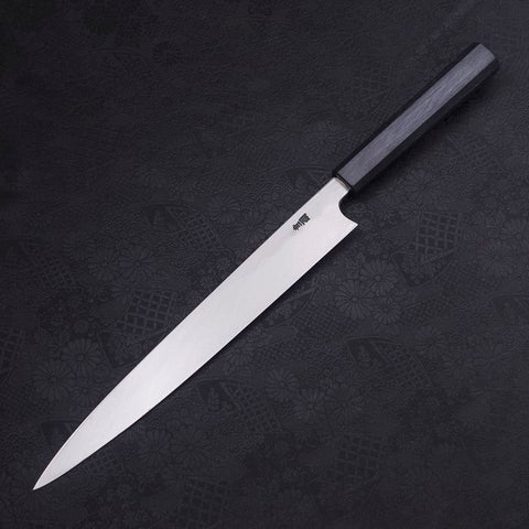 Yanagiba Blue Steel #2 Kasumi Dark-Blue Urushi Handle 270mm-[Musashi]-[Japanese-Kitchen-Knives]
