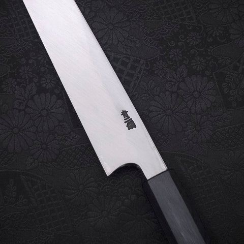 Yanagiba Blue Steel #2 Kasumi Dark-Blue Urushi Handle 270mm-[Musashi]-[Japanese-Kitchen-Knives]