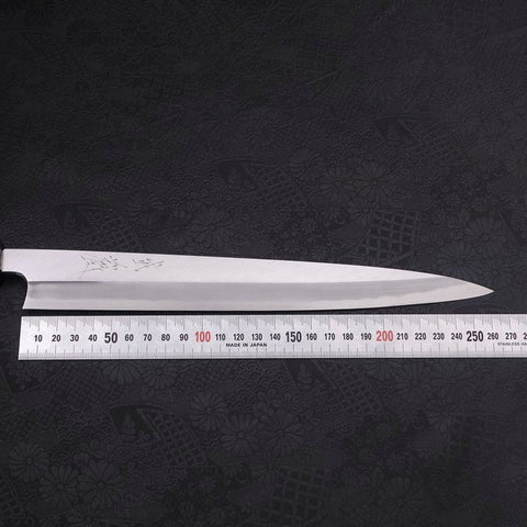 Yanagiba Blue Steel #2 Kasumi Dark-Blue Urushi Handle 270mm-[Musashi]-[Japanese-Kitchen-Knives]