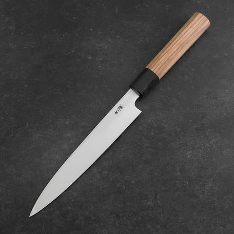 Yanagiba Blue Steel #2 Kasumi Walnut Handle 180mm-[Musashi]-[Japanese-Kitchen-Knives]