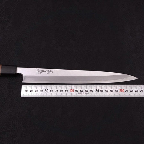 Yanagiba Blue Steel #2 Kasumi Walnut Handle 240mm-[Musashi]-[Japanese-Kitchen-Knives]
