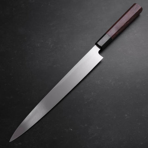 Yanagiba Blue Steel #2 Kurouchi Buffalo Wenge Handle 270mm-[Musashi]-[Japanese-Kitchen-Knives]