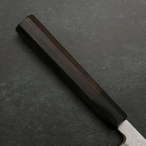 Yanagiba Blue Steel #2 Suminagashi Buffalo Ebony Handle 240mm-[Musashi]-[Japanese-Kitchen-Knives]