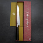 Yanagiba Blue Steel #2 Suminagashi Buffalo Ebony Handle 240mm-[Musashi]-[Japanese-Kitchen-Knives]