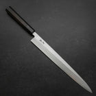 Yanagiba Blue Steel #2 Suminagashi Buffalo Ebony Handle 300mm-[Musashi]-[Japanese-Kitchen-Knives]