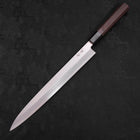 Yanagiba Left Hand AUS-10 Polished Buffalo Wenge Handle 290mm (11.4”)-[Musashi]-[Japanese-Kitchen-Knives]