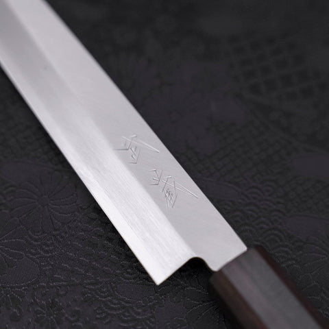 Yanagiba Left Hand AUS-10 Polished Ebony Handle 210mm-[Musashi]-[Japanese-Kitchen-Knives]
