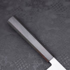 Yanagiba Left Hand AUS-10 Polished Ebony Handle 240mm (9.4”)-[Musashi]-[Japanese-Kitchen-Knives]