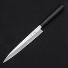 Yanagiba Left -Hand Silver Steel #3 Kasumi Buffalo Ebony Handle 210mm (8.3”)-[Musashi]-[Japanese-Kitchen-Knives]