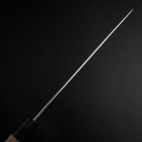 Yanagiba Left-Hand Silver Steel #3 Kasumi Buffalo Magnolia Handle 240mm-[Musashi]-[Japanese-Kitchen-Knives]