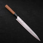 Yanagiba Silver Steel #3 Hon-Kasumi Buffalo Teak Handle 270mm-[Musashi]-[Japanese-Kitchen-Knives]