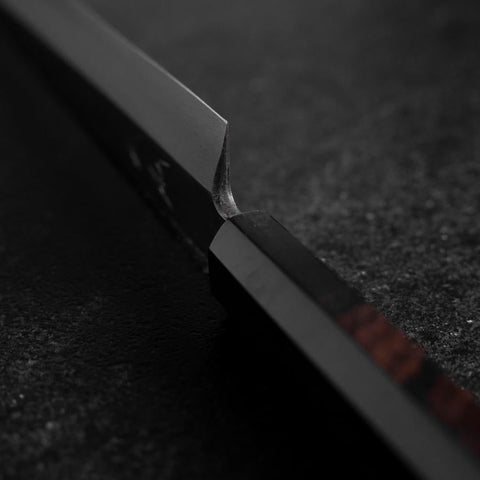 Yanagiba Silver Steel #3 Kasumi Buffalo Ebony Handle 200mm-[Musashi]-[Japanese-Kitchen-Knives]