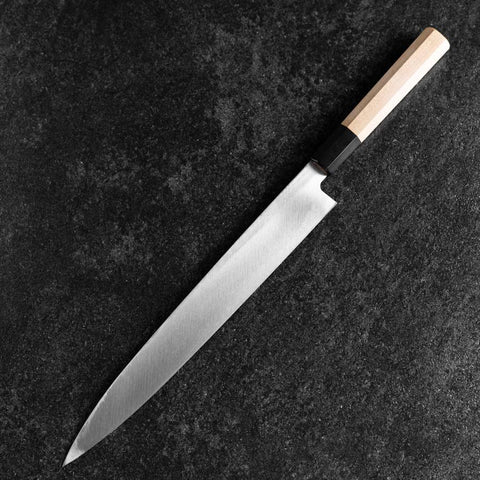 Yanagiba Silver Steel #3 Kasumi Buffalo Magnolia Handle 260mm-[Musashi]-[Japanese-Kitchen-Knives]