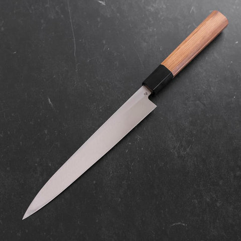 Yanagiba Silver Steel #3 Kasumi Buffalo Teak Handle 200mm-[Musashi]-[Japanese-Kitchen-Knives]
