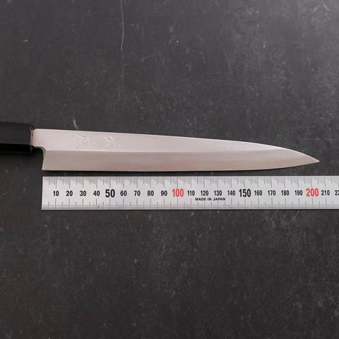 Yanagiba Silver Steel #3 Kasumi Buffalo Teak Handle 200mm-[Musashi]-[Japanese-Kitchen-Knives]