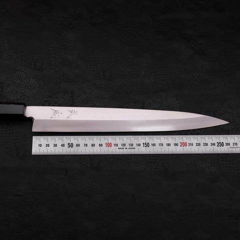 Yanagiba Silver Steel #3 Kasumi Buffalo Teak Handle 270mm-[Musashi]-[Japanese-Kitchen-Knives]