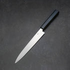 Yanagiba Silver Steel #3 Kasumi Dark Blue Urushi Handle 200mm-[Musashi]-[Japanese-Kitchen-Knives]