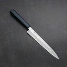 Yanagiba Silver Steel #3 Kasumi Dark Blue Urushi Handle 200mm-[Musashi]-[Japanese-Kitchen-Knives]