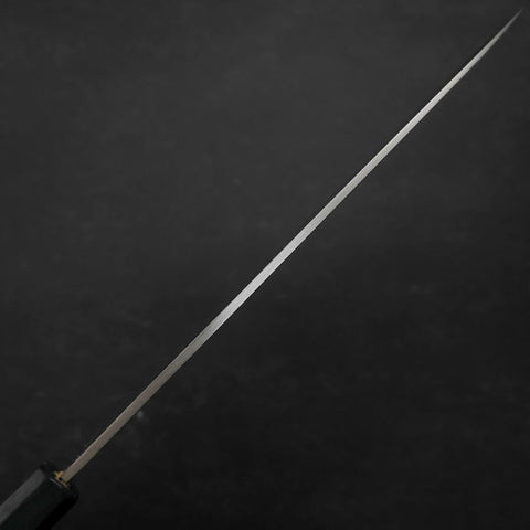 Yanagiba Silver Steel #3 Kasumi Dark Blue Urushi Handle 240mm-[Musashi]-[Japanese-Kitchen-Knives]