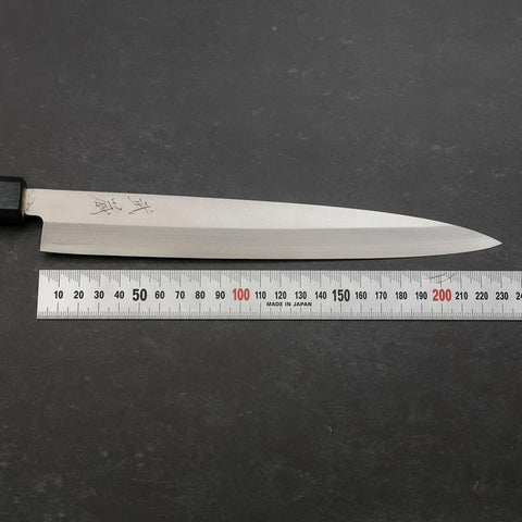 Yanagiba Silver Steel #3 Kasumi Dark Blue Urushi Handle 240mm-[Musashi]-[Japanese-Kitchen-Knives]