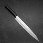 Yanagiba Silver Steel #3 Kasumi Dark Blue Urushi Handle 260mm-[Musashi]-[Japanese-Kitchen-Knives]