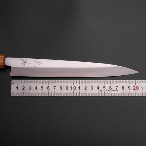Yanagiba Silver Steel #3 Kasumi Yaki Urushi Handle 205mm-[Musashi]-[Japanese-Kitchen-Knives]