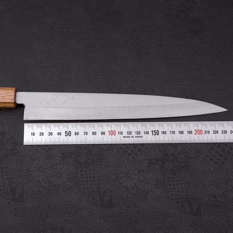 Yanagiba Silver Steel #3 Kasumi Yaki Urushi Handle 240mm-[Musashi]-[Japanese-Kitchen-Knives]