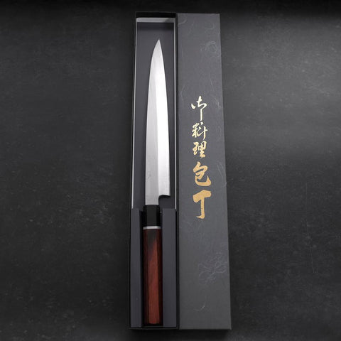 Yanagiba VG-10 Damascus Cherry Handle 240mm with Sheath-[Musashi]-[Japanese-Kitchen-Knives]