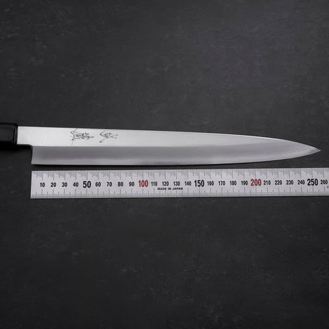 Yanagiba VG-10 Mirror Kasumi Shitan Ebony Handle 270mm (10.6”)-[Musashi]-[Japanese-Kitchen-Knives]